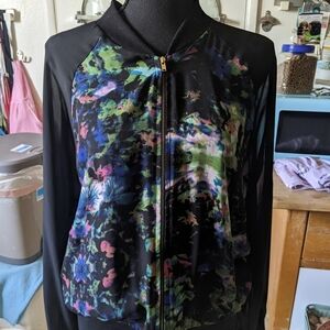 Sheer floral jacket